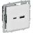 Розетка BRITE РЮ11-1-БрАБ 18Вт USB A+C механизм арктич. бел. IEK BR-U22-018-K91