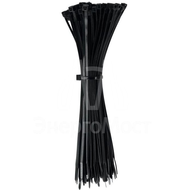 Хомут кабельный 3.6х200 нейл. черн. (уп.100шт) IEK UHH32-D036-200-100