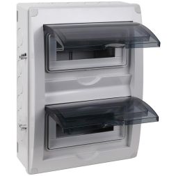 Щиток отркрытая проводка на 20 модулей с 2 вертик.дверцами 390х302х120мм IP65 УХЛ1 Ruvinil 69020