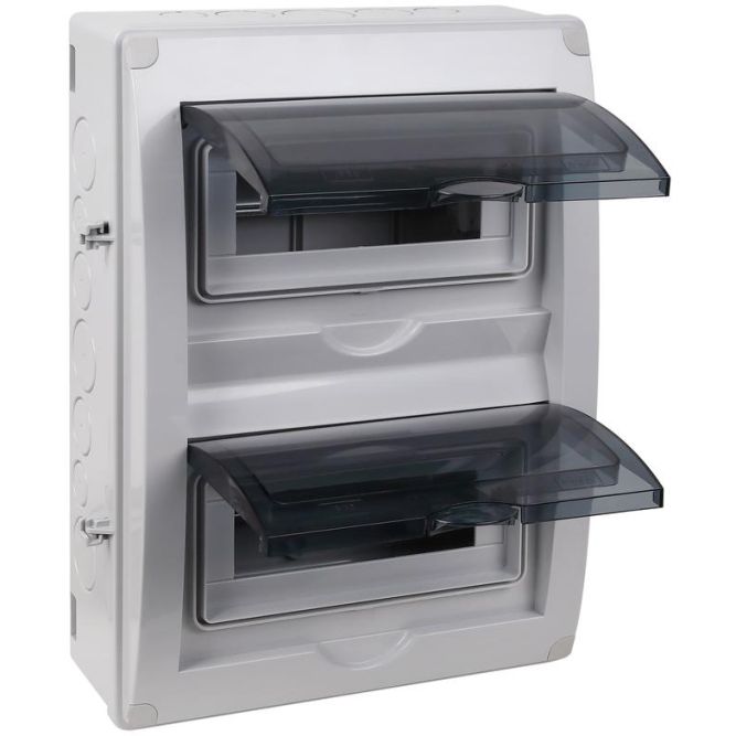 Щиток отркрытая проводка на 20 модулей с 2 вертик.дверцами 390х302х120мм IP65 УХЛ1 Ruvinil 69020