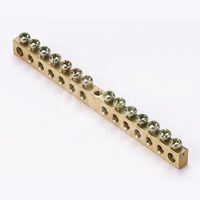 Шина нулевая 14 групп/крепеж по центру сеч. 6х9 SchE 32003DEK