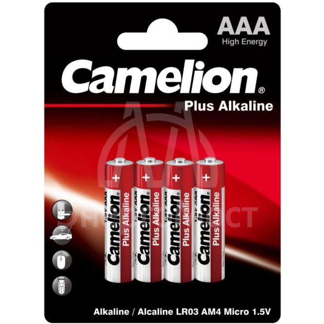 Элемент питания алкалиновый LR LR03 BL-4 (блист.4шт) Camelion 7369