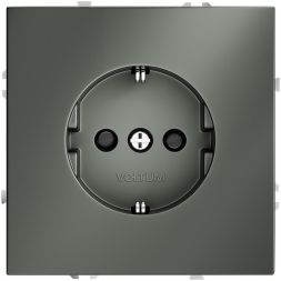 Розетка 1-м СП S70 16А с заземл. защ. шторки механизм титан Voltum VLS040206