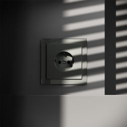 Розетка 1-м СП S70 16А с заземл. защ. шторки механизм титан Voltum VLS040206