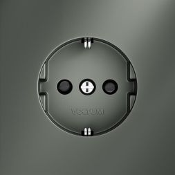 Розетка 1-м СП S70 16А с заземл. защ. шторки механизм титан Voltum VLS040206