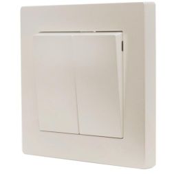 Выключатель 2-кл. СП Vesna механизм жемчуж./бел. перламутр. LEZARD 742-3088-101