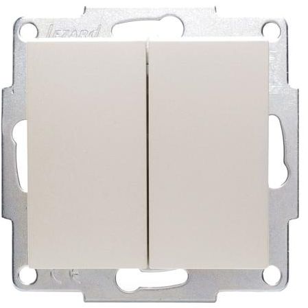 Выключатель 2-кл. СП Vesna механизм жемчуж./бел. перламутр. LEZARD 742-3088-101