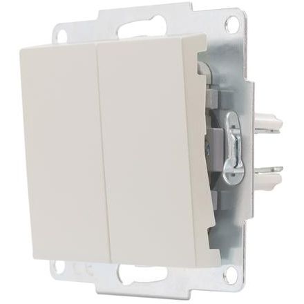 Выключатель 2-кл. СП Vesna механизм жемчуж./бел. перламутр. LEZARD 742-3088-101