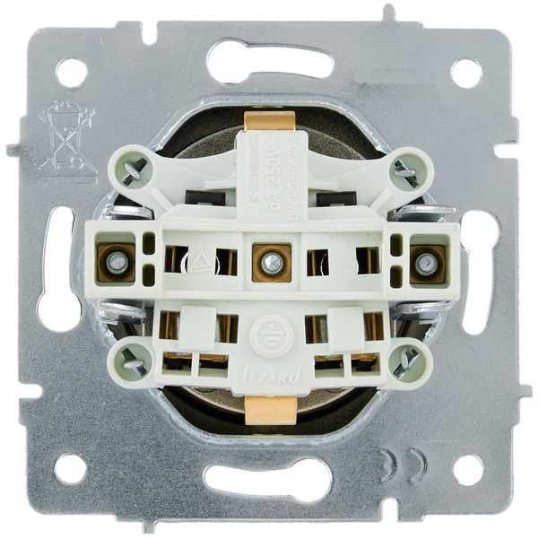 Розетка VESNA с заземл. ПБТ зол. LEZARD 742-3688-122B