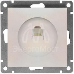 Розетка компьютерная 1-м СП Афина RJ45 кат.5E механизм жемчуг Universal A0051-OBr