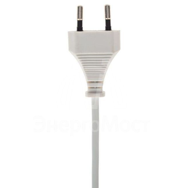 Шнур сетевой 1.8м ШВВП 2х0.75 бел. Rexant 11-1147