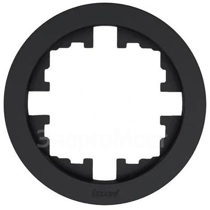 Рамка 1-м OSEN горизонт. круглая черн. бархат LEZARD 744-4200-146