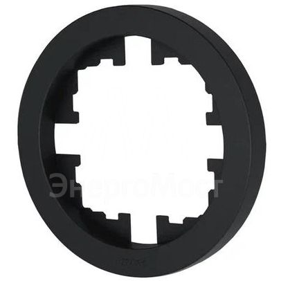 Рамка 1-м OSEN горизонт. круглая черн. бархат LEZARD 744-4200-146