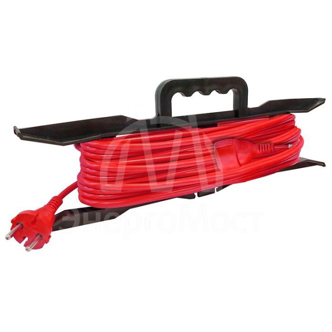 Удлинитель-шнур на рамке 1х50м без заземл. 16А IP20 3.5кВт ПВС 2х1.5 DOMTOK 2503