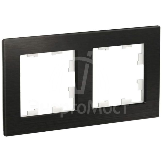 Рамка 2-м AtlasDesign Nature металл оникс SchE ATN312302