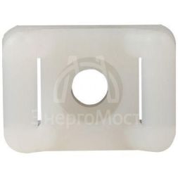 Площадка под хомуты (22х16) с монтажным отверстием М4 бел. (уп.100шт) PROxima EKF pmo-22-16-w