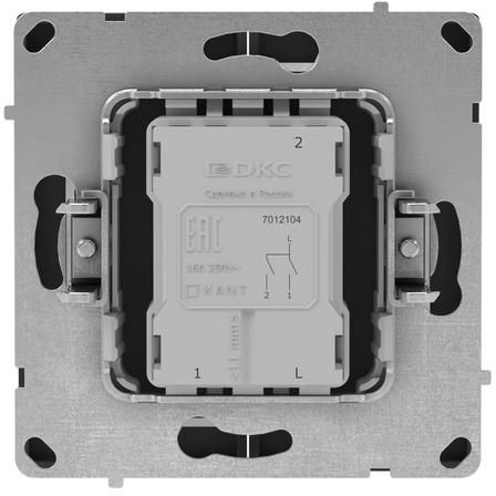 Выключатель 2-кл. KANT черн. уголь DKC 7012104