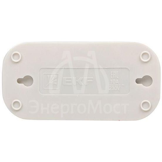 Колодка удлинителя 2-м без заземл. 10А Эксперт 2.2кВт EKF AKB10-2