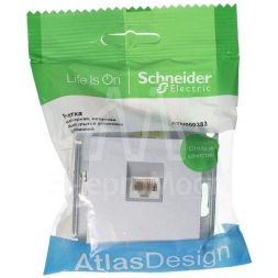 Механизм розетки компьютерной AtlasDesign RJ45 алюм. SchE ATN000383