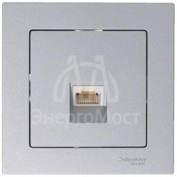Механизм розетки компьютерной AtlasDesign RJ45 алюм. SchE ATN000383