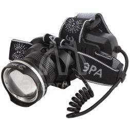 Фонарь аккумуляторный налобный GA-806 CREE 5Вт регулир. фокус литиевый аккум. 2.5А.ч алюм. USB пластик. (кор.) Эра Б0039626