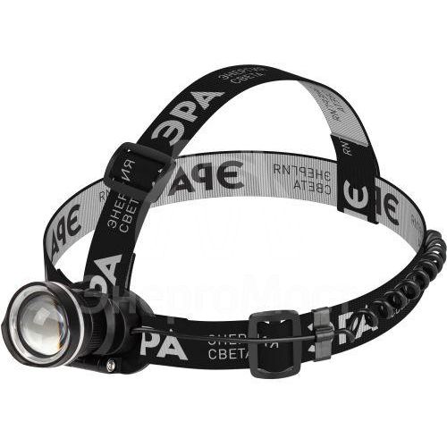 Фонарь аккумуляторный налобный GA-806 CREE 5Вт регулир. фокус литиевый аккум. 2.5А.ч алюм. USB пластик. (кор.) Эра Б0039626