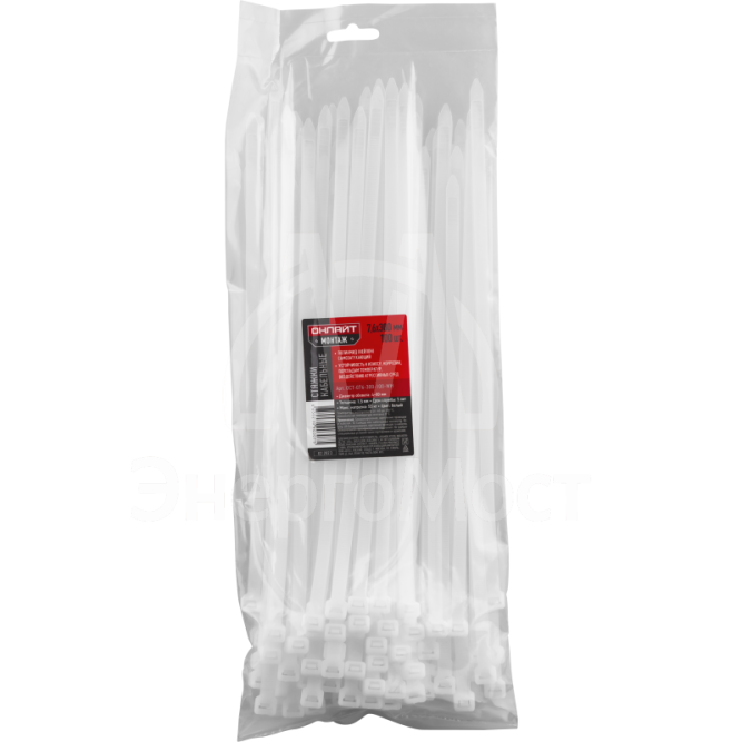 Хомут 90 307 OCT-076-300-100-WH (уп.100шт) ОНЛАЙТ 90307