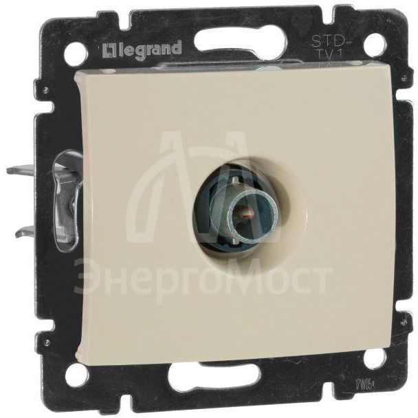 Розетка телевизионная TV СП Valena 1.5дБ 2400МГц с топологией &amp;quot;звезда&amp;quot; механизм сл. кость Leg 774329