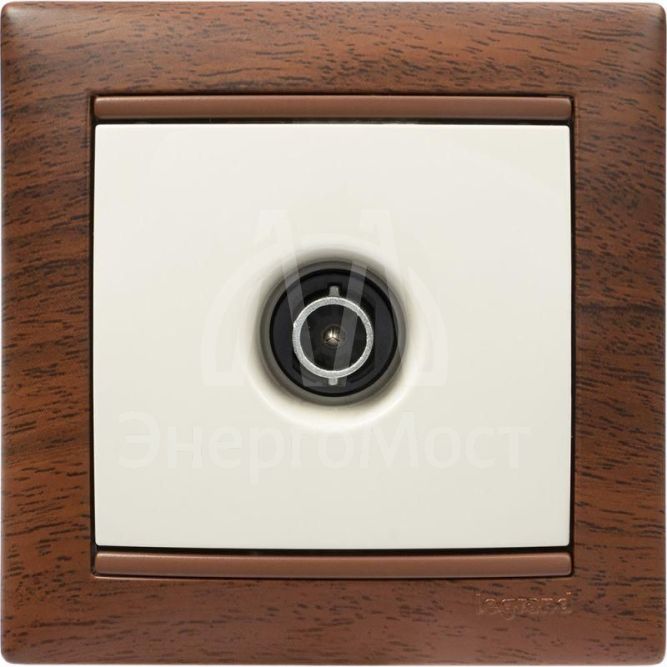 Розетка телевизионная TV СП Valena 1.5дБ 2400МГц с топологией &amp;quot;звезда&amp;quot; механизм сл. кость Leg 774329