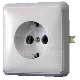 Розетка 1-м СП с заземл. бел. БЕЛТИЗ РС16-004 Молодечно