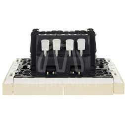 Выключатель проходной 2-кл. СП FORTE&amp;amp;PIANO 10А FP407 ваниль IEK FP-V22-0-10-1-K10