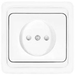 Розетка 1-м СП Валери 16А IP20 защ. шторки бел. Universal В0022x