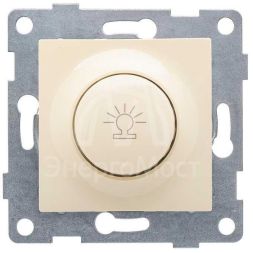 Механизм диммера СП Bravo 500Вт с накладкой и воротком беж. GUSI С10Д6-003