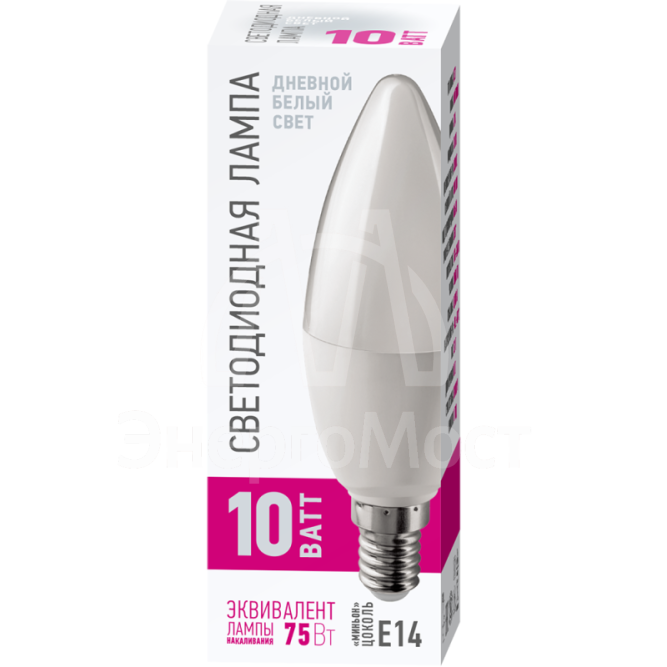 Лампа светодиодная 90 115 OLL-C37-10-230-6.5K-E14-PROMO ОНЛАЙТ 90115