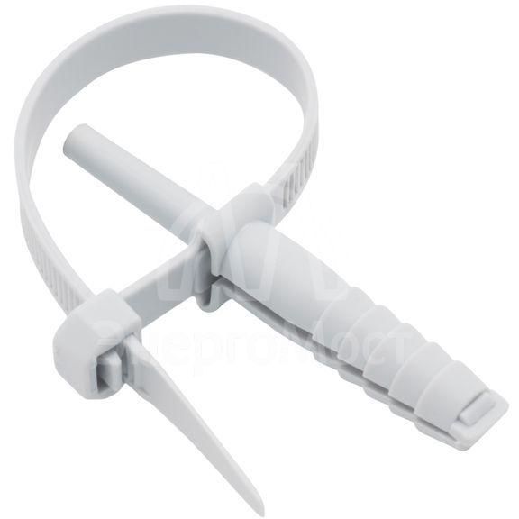 Хомут дюбельный 7х150 сер. (уп.50шт) PROxima EKF plc-nst-7.2x150w