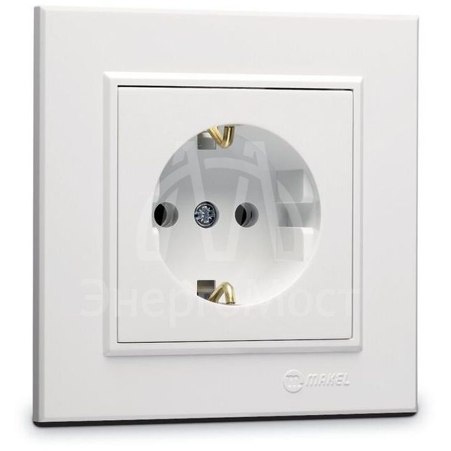 Розетка с/з СП Karea 16А IP20 бел. Makel 56001028