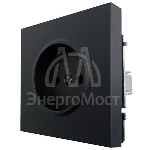 Розетка 1 мест. б/з ПБТ СП ZIMA IP20 16А безвинт. зажим черн. бархат LEZARD 704-4288-121BQC