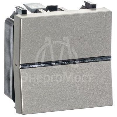 Механизм выключателя 1-кл. 1п 2мод. СП Zenit 16А IP20 с клавишей шампань ABB 2CLA220100N1901