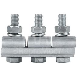 Зажим соединительный плашечный 3 болта М6 (D провода 9.6...11.4мм) ПА-2-2 PROxima EKF pa-2-2