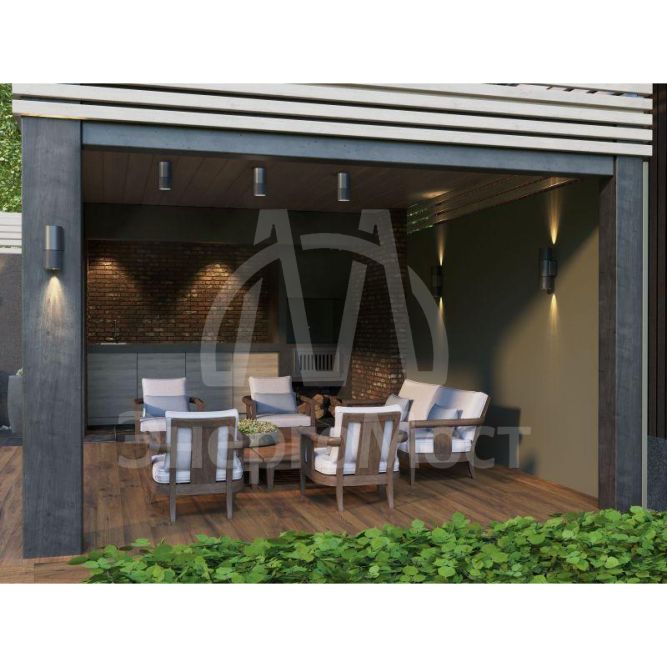 Светильник 5110 GU10 IP65 уличный потолочный сер. IEK LT-UPU0-5110-GU10-1-K03