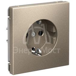 Розетка ArtGallery 16А с заземл. быстрозажим. клем. механизм шампань SE GAL000543S