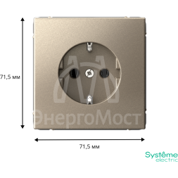 Розетка ArtGallery 16А с заземл. быстрозажим. клем. механизм шампань SE GAL000543S