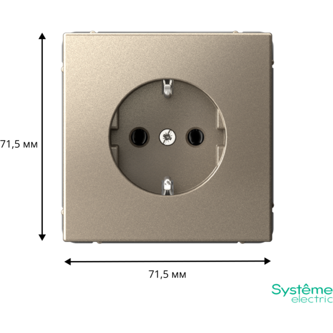 Розетка ArtGallery 16А с заземл. быстрозажим. клем. механизм шампань SE GAL000543S