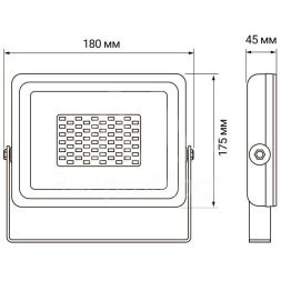 Прожектор светодиодный PFL-SC-SMD-50Вт 50Вт IP65 6500К мат. стекло JazzWay 5001435