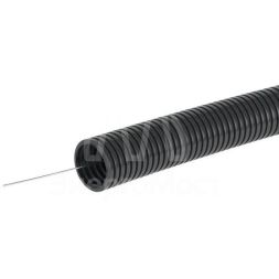 Труба гофрированная ПА d17мм ПВ-2 dвнутр. 16.8мм dнар. 21.2мм с протяж. черн. (уп.50м) DKC PA611721F2