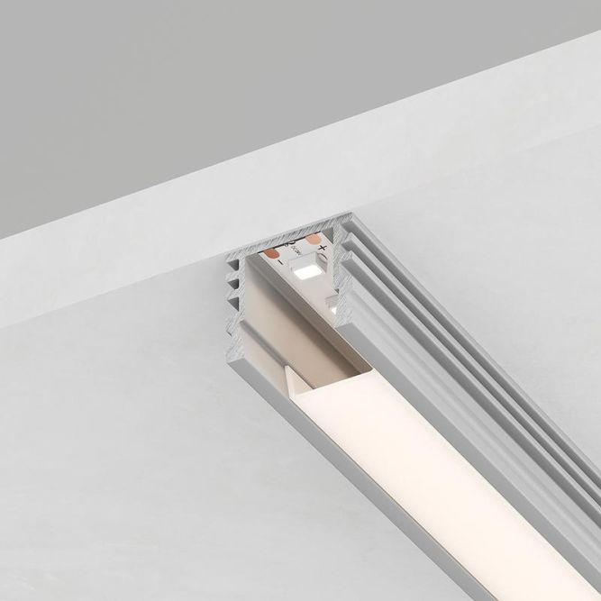 Профиль накладной CAB261 16х12 L2000 высокий в комплекте 2 заглушки 4 крепежа алюм. серебр. FERON 10266