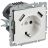 Розетка BRITE РЮш10-1-БрАБ 16А с USB A+A 2.1А с заземл. защ. шторки механизм арктич. бел. IEK BR-R14-16-U21-D21-K91
