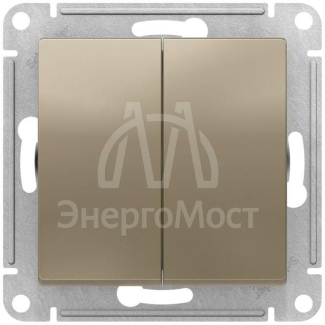 Переключатель перекрестный 2-кл. AtlasDesign 2хсх.7 10АХ механизм шампань SE ATN000573