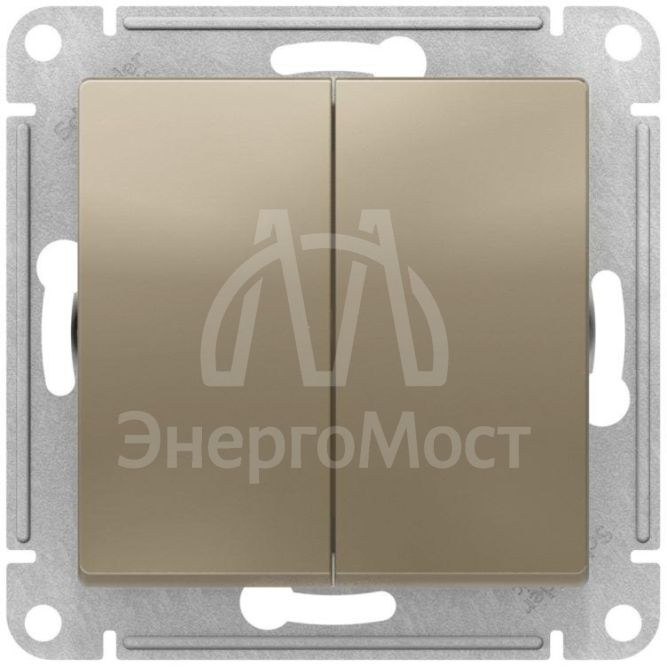 Переключатель перекрестный 2-кл. AtlasDesign 2хсх.7 10АХ механизм шампань SE ATN000573
