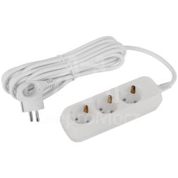 Удлинитель электрический UDL-16-350-E Greenline 3 розетки с заземлением 5м ПВС 3х1кв.мм Эра Б0065045